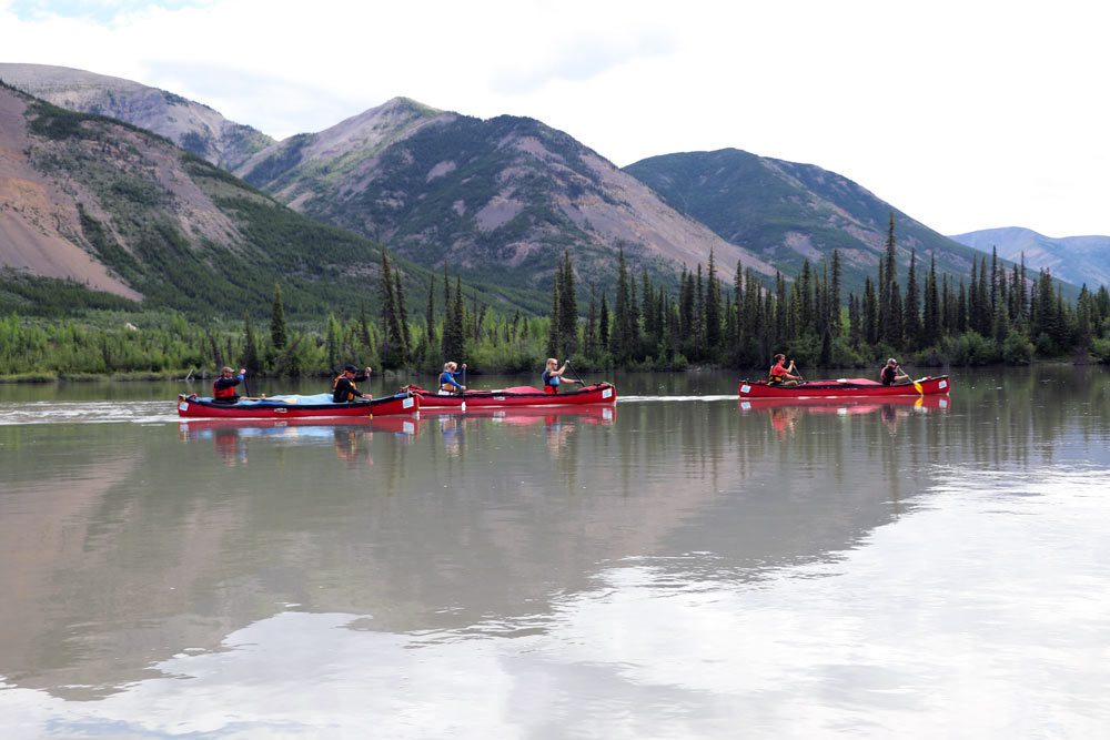 Canoeing the Nahanni River in Nahanni National Park Preserve.