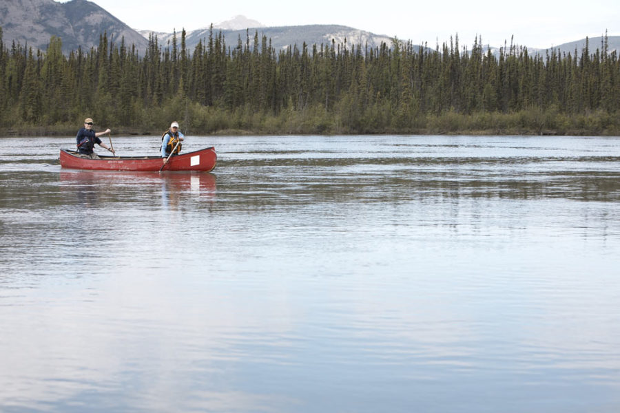 Flatwater Canoeing on the Nahanni River above Virginia Falls.