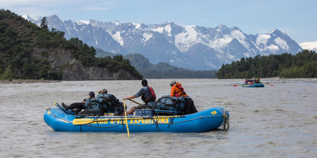 Rafting the Tatshenshini River, perhaps the wildest and most visually spectacular river in North America.