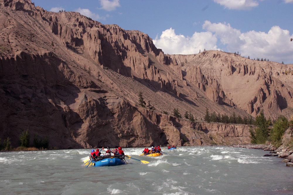 A day on the water taking in the ancient topography of the Chilcotin canyons