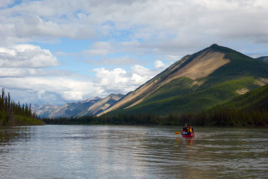 Flatwater Canoeing on the Nahanni River in Nahanni National Park Preserve in Canada's Northwest Territories.