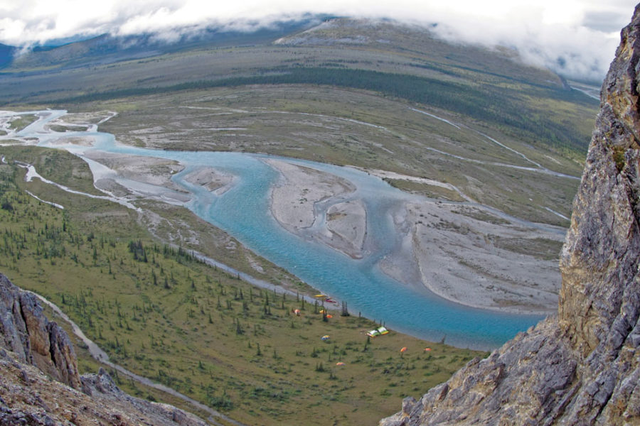 High above the Wind River, Yukon Territory, in the Peel Watershed.