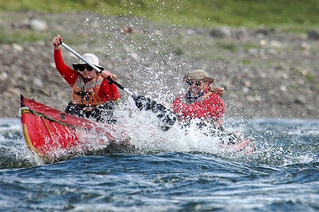 liz mckinlay and walter lanz run the musk ox rapids.