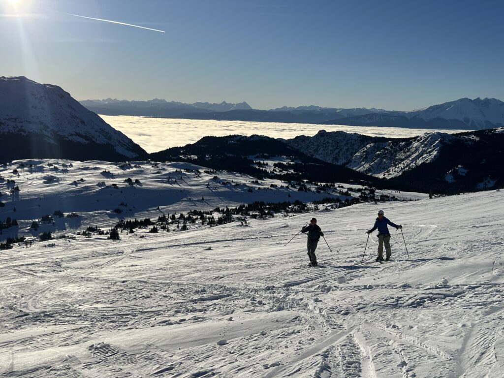 Ski touring at Mount Hardy, Smithers, BC Canada.