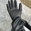 Fleece Lined Rubber Gloves - Image 2