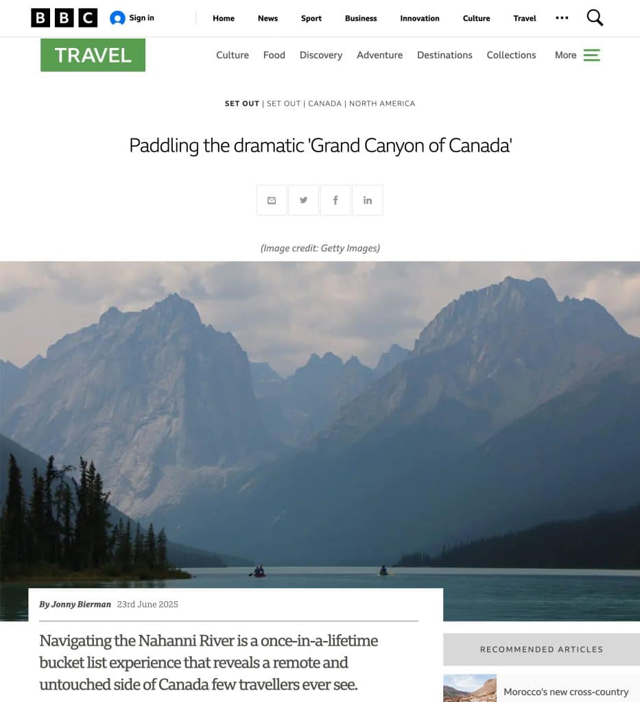 BBC Paddling the dramatic Grand Canyon of Canada